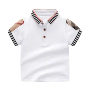 Kids Clothes 3T 7 Years Old 100% Cotton Short Sleeve Boys Polo Shirt for Summer