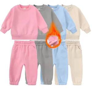 Kids Clothing 1 13 Years Track Suit Children Boys Girls Winter Sports Clothes Joggers Set