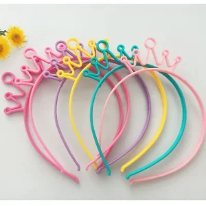 Kids Crown Headband Plastic Plain Headbands Hair Party Birthday Headband Crown Hairpin Party Decorations Accessories