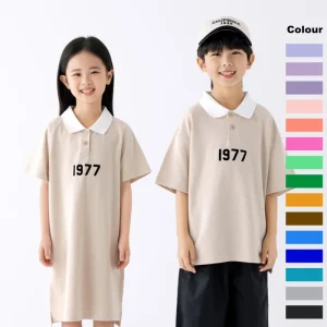 Kids Custom Clothing Short Sleeve 100% Cotton Polo Teen Girls Dress Boys T-shirt Kids Clothing Soft Children Clothing