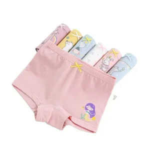 Kids Cute Cartoon Print Boxer Briefs Lovely Girls Underwear Panties Cotton Panty Pretty