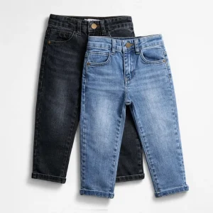 Kids Denim Jeans Boys Stretch Slim Fit Blue Washed Denim Pants Children Casual Jeans OEM ODM