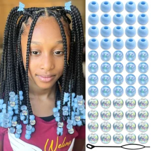 Kids Ethnic Colorful Acrylic Dreadlocks Beaded Hair Accessories
