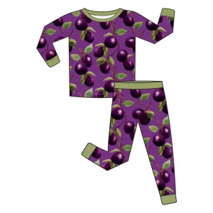 Kids Girl Autumn Winter Two Pieces Clothing Sets Long Sleeve Top Full Length Solid Pants Christmas Printed Girls Suits