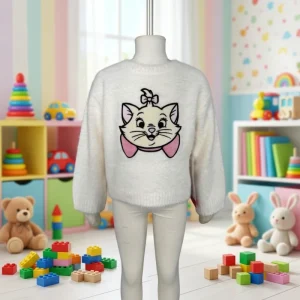 Kids Girl Emb Sweater Custom OEM & ODM High-Quality Long Sleeve Knitwear Autumn and Winter Sweater
