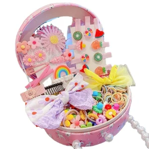 Kids Girls Bow Hairpin Set Child Hair Clips Gift Box Set Hair Accessories