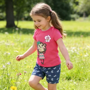 Kids Girls Casual Clothing Sets Cotton Short Set 2 Pieces Outfits Summer Short Sleeve Children Girl Clothes Set