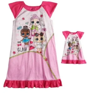 Kids Girls Pajamas Nightgown Fit American Girls Summer Clothing Children Pajamas Sleepwear Girls Sleepwear Dress