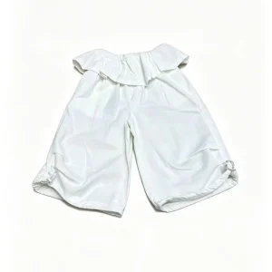 Kids Girls Summer Ruffle Waist Straight Knitted Breathable Waterproof Casual Cotton Shorts Drawstring Hem Beach Wear