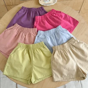 Kids Girls Summer Shorts Elastic Waist Pants New Children Princess Casual Shorts Teenage baby Girls Clothes