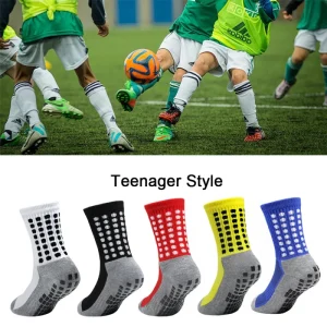 Kids Grip Soccer Socks for Boys Children Custom Design Professional Sporty Running Outdoor Indoor Colorful Socks