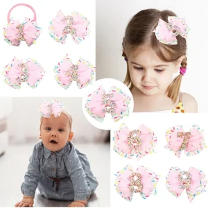 Kids Hair Accessories Baby Girls Birthday Pink Headwear Custom 1 2 3 4 5 6 7 8 9 Year Old Girls Boutique Birthday Headband