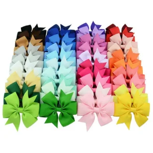 Kids Hair Accessories Customizable 40 Colors 3.2Inches 8CM Bowknot Kids Bow Hair Clips for Girls