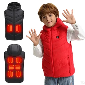 Kids Heated Vest for Boys and Girls Lightweight Electric Heating Vest with 3 Heating Levels