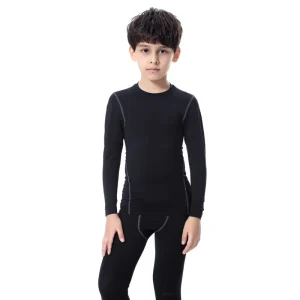 Kids Outfit for Boys and Girls Tight Sports Fitness Training Running Long Short Sleeves Elastic Quick Drying Shorts and Tro