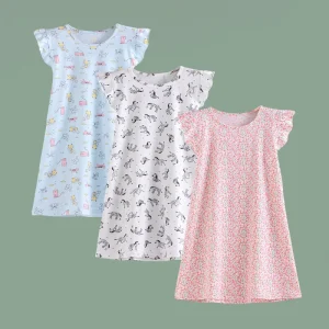 Kids Pajama Girls Sleepwear Girls Cotton Nightdress size 3 to 8 Toddlers’ Unicorn Nightgowns Girls Nightgowns