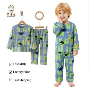 Kids Pajamas Cotton Soft Breathable Children Sleepwear Boys Girls Homewear Custom