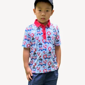 Kids Polo Shirts Custom Logo Sublimation Print Boy Soft Quick Dry Sport Golf T Shirt