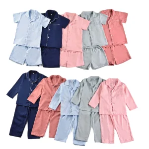 Kids Pyjamas Summer 100% Cotton Pajamas Set Short Short Sleeve Baby Boys Pyjama Children
