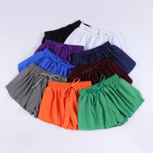 Kids Quick-Dry Solid Color Shorts Breathable Athletic Play Shorts with Elastic Waistband for Boys & Girls