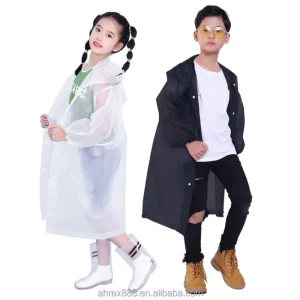 Kids Raincoat Waterproof Rain Coat Boys Girls Rain Poncho Rain Jacket With Hood Emergency Rainwear for Outdoor Hiking Camping