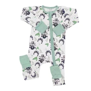 Kids Rompers Jumpsuit Girls Kids Jumpsuit Bamboo Zipper Pajamas Print Jumpsuits for Kids