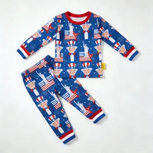 Kids Sleepwear Bamboo 2 Piece Baby Pajama Night Collection ODM Manufacturer Direct Boutique Fast Delivery