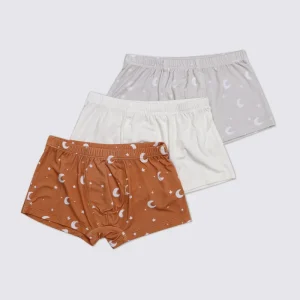 Kids Soft Underwear 3 Pack Boys Brief Boxer Panties Tagless Children’s Bamboo Boxer Briefs Short Length Shorts