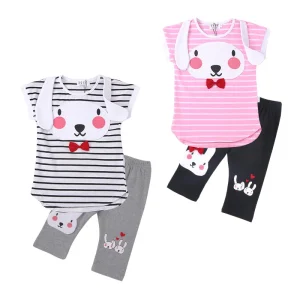 Kids Spring Autumn Clothes Girls Baby Girl Two Piece Knit Clothing Sets Boutique Clothes for 1-6 Years Girls Clothing Sets