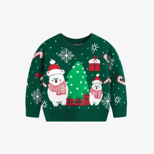 Kids Sweaters Boys and Girls School Sweaters Crew Neck Long Sleeve Pullover Christmas Sweaters for Kids