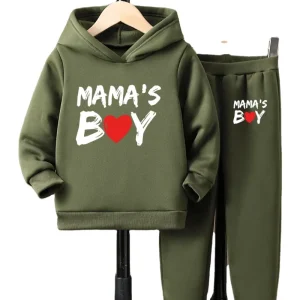 Kids Sweatshirt Set Autumn MAMA’S BOY Print Boys Sweatshirt