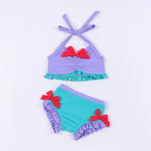 Kids Swimming Suits 2 Piece Baby Girls Bikinis Swimwear Dry Fast Children Swimsuit