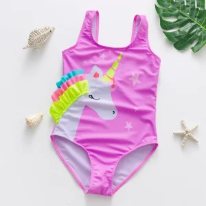 Kids Swimwear Long Sleeve Bamboo Swimwear Kids Beach Girls
