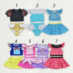 Kids Swimwear for Girls High Quality Swimwear Princess Bathing Kids Two Piece Set