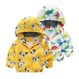 Kids Toddler Boy Jacket Autumn Hooded Coat Baby Clothes for Children Outerwear Windbreaker Boys Clothing