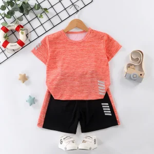 Kids Tracksuits Summer Sport Clothing Suits Quick Dry Short Sleeve T shirt and Shorts Pants Set Children Boys Sports gym Wear
