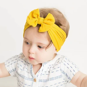 Kids Ultra-Soft Nylon Lace Bow Headband European-American Style Casual