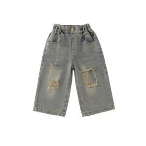 Kids Unisex Spring Pants Denim Jeans for Boys