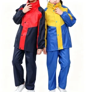 Kids Waterproof Raincoat Set 2Pcs Oxford Cloth Rain Suit for Outdoor Play Waterproof Jacket Rain Gear