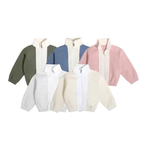 Kids Winter Coats Custom Toddler Baby Girl Boy Winter Daily Wear Long Sleeve Zipper Stitch Color Jackets