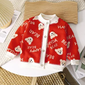 Knitted Jackets Baby Boys and Girls Warm Cardigans Thick Outer Sweaters for Christmas Blouses & Shirts