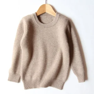 Knitted Kids Cashmere Pullover Sweater 100 Pure Cashmere Wool Sweater for Boys Girls