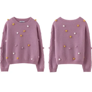 Knitting Patterns Girls Cashmere Sweater for Kids