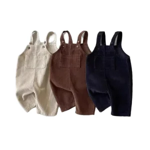 Korean Style Newborn Toddler Boys & Girls Spring Autumn Corduroy Casual Clothing Jumpsuits Backband Pants Rompers