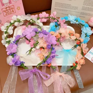 Korean Version Princess Style Super Fairy Flower Girl Bow Headband Girl Hair Accessory