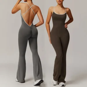 Ladies One Piece Full Length GYM Fitness Sport Activewear Elegant Female Yoga Jumpsuits for Women Jumpsuit Playsuits Girls