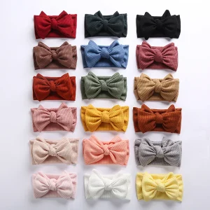 Large Big Bow Kids Wide Elastic Headband Baby Hair Accessories Top Knot Headband for Girls