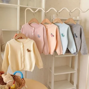 Latest Style Spring Autumn Kids Fashion Clothing Outwear Baby Boy Girl Cardigan Sweater