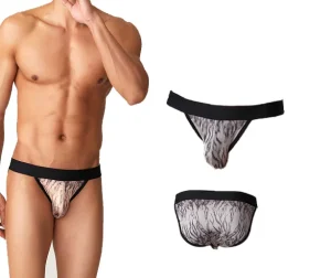 Leopard Print Thong Boys Briefs Comfortable Breathable Animal Design Sexy Underwear