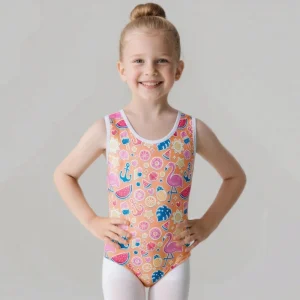 Leotard Jumpsuit Dance Kids Animal Print Gymnastics Clothing for Kids Spandex Training Dance Wear for Girls